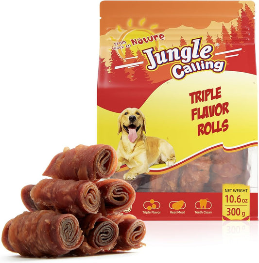 Jungle-Calling-Triple-Flavor-Rolls-Dog-Treats,-Made-with-Real-Chicken-Beef-2513