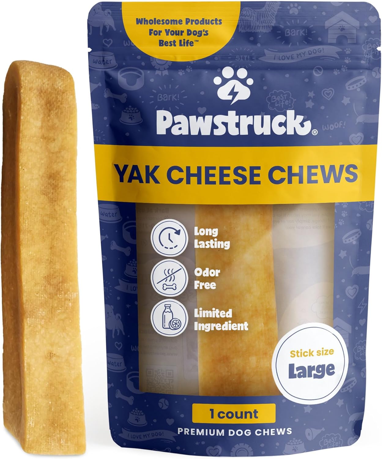 Pawstruck-Large-Himalayan-Yak-Dog-Chew-(6-7-oz)---Natural-Yak-Cow-1085
