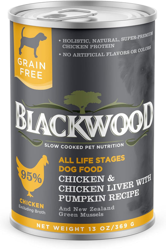 Blackwood-Wet-Dog-Food,-Chicken-&-Chicken-Liver-with-Pumpkin,-13-Ounce-Can-721