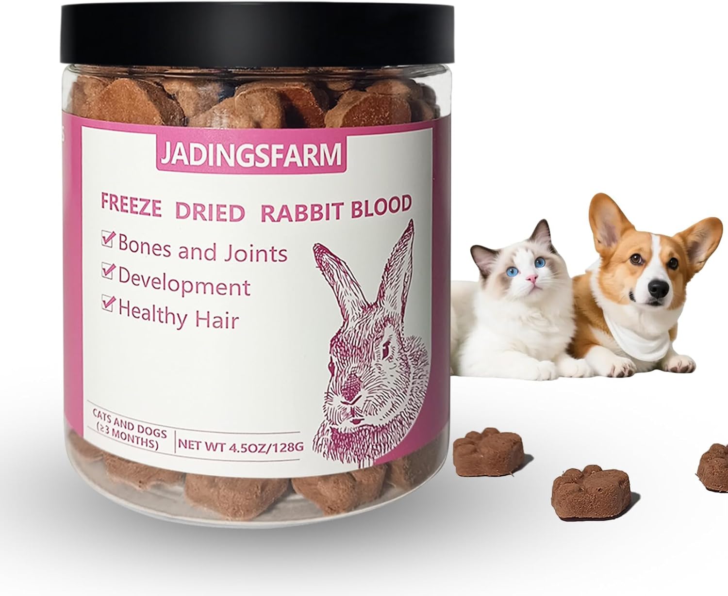 Freeze-Dried-Dog-&-Cat-Treats-–-Iron-Rich-Rabbit-Blood,-High-Protein-Training-Rewards,-893