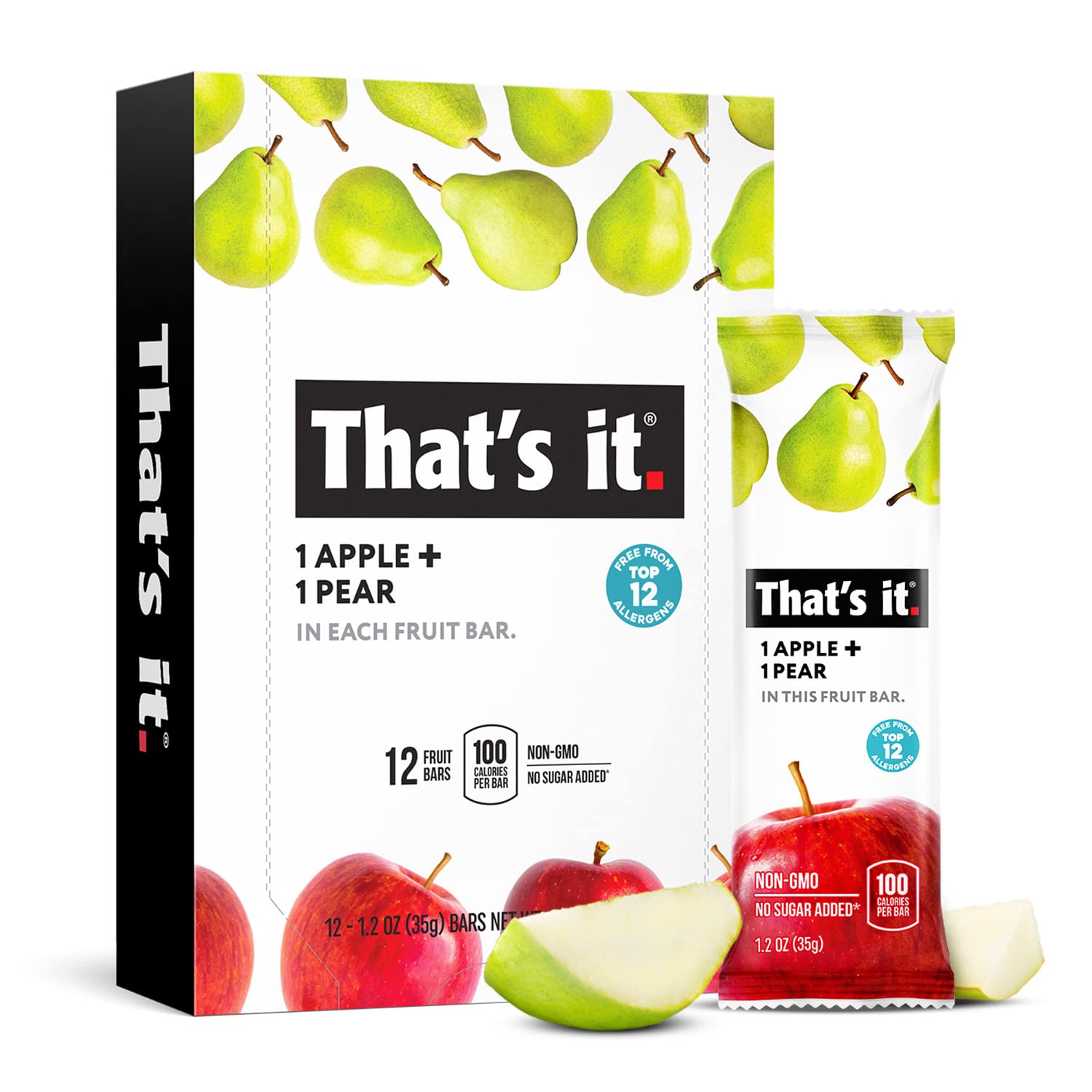 That's-it.-Apple-+-Pear-1-Natural-Real-Fruit-Bar,-12--Pack-|-Best-Fiber,-206