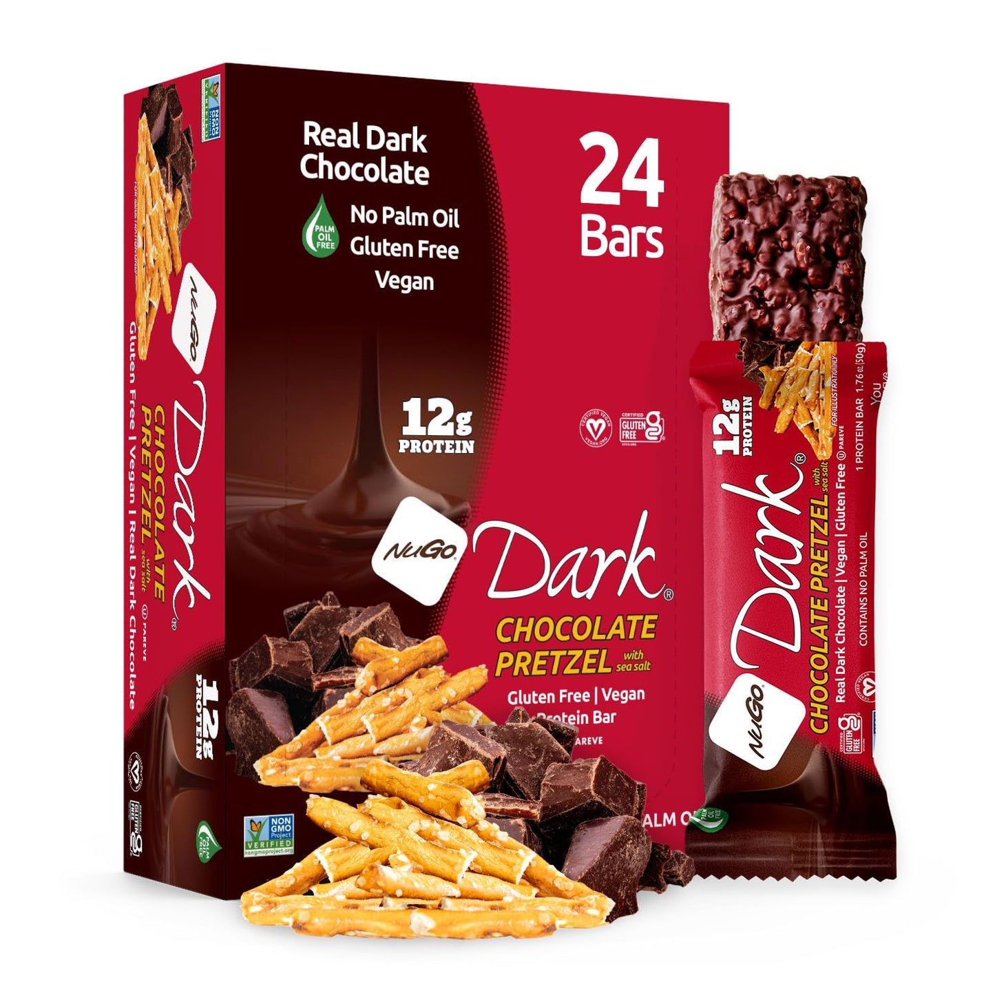 NuGo-Dark,-Pretzel-w/SS,-12g-Vegan-Protein-Bar,-Gluten-Free,-24--Count----2281