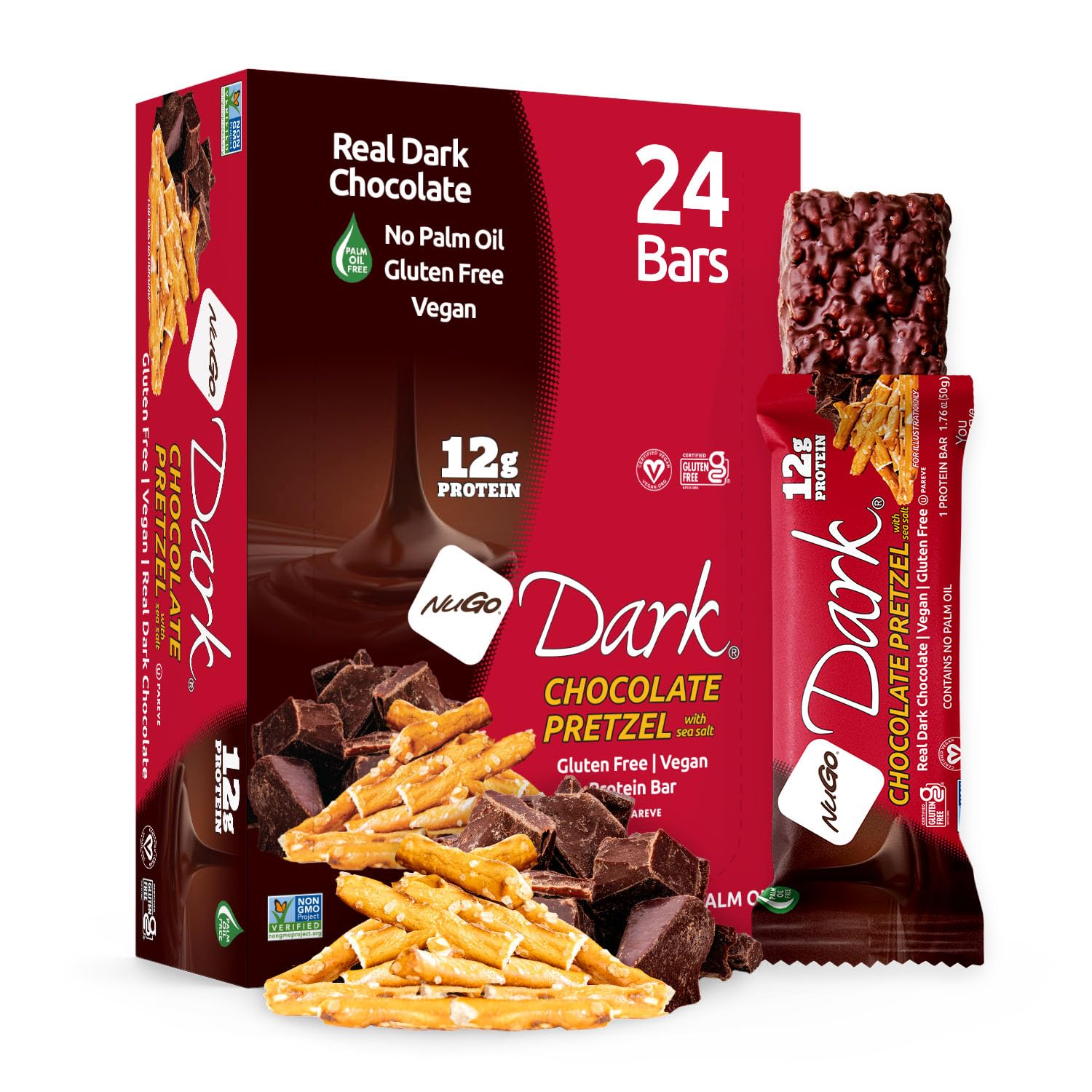 NuGo-Dark,-Pretzel-w/SS,-12g-Vegan-Protein-Bar,-Gluten-Free,-24--Count----2281