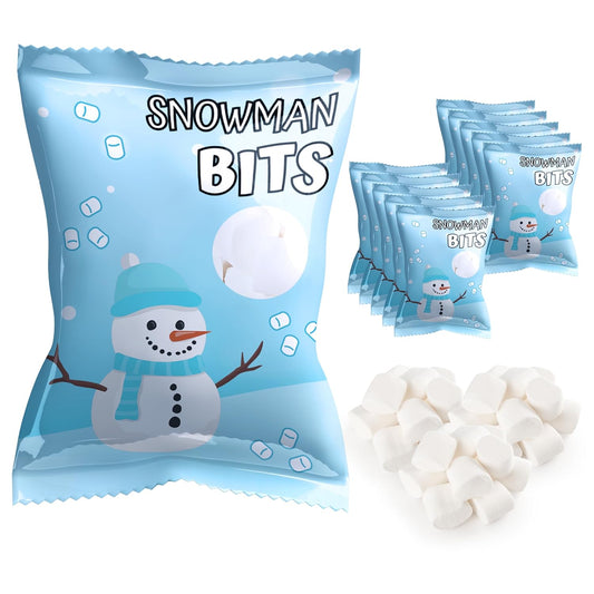 4E's-Novelty-50-Packs-Snowman Bits-Mini-Marshmallow-Packets,-Vanilla-Flavored,-14-Marshmallows-Each-Bulk-1571