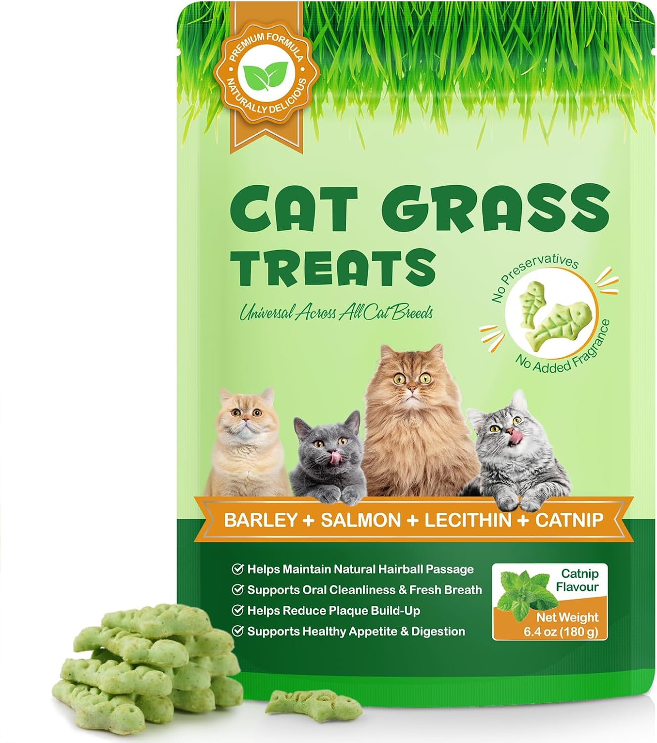 Cat-Grass-Treats,-Cat-Treats-for-Indoor-Cats,-Promotes-Natural-Hairball-Passage,-Reduce-Plaque-160