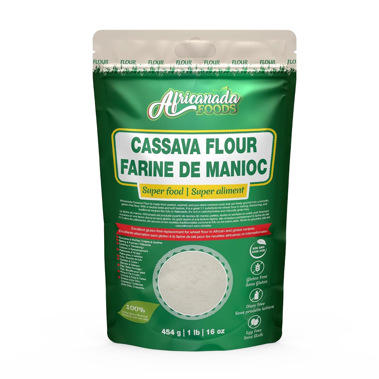 Africanada-Cassava-Flour,-All-Natural-&-Gluten-Free,-454-g-Each,-Case-of-6,-38