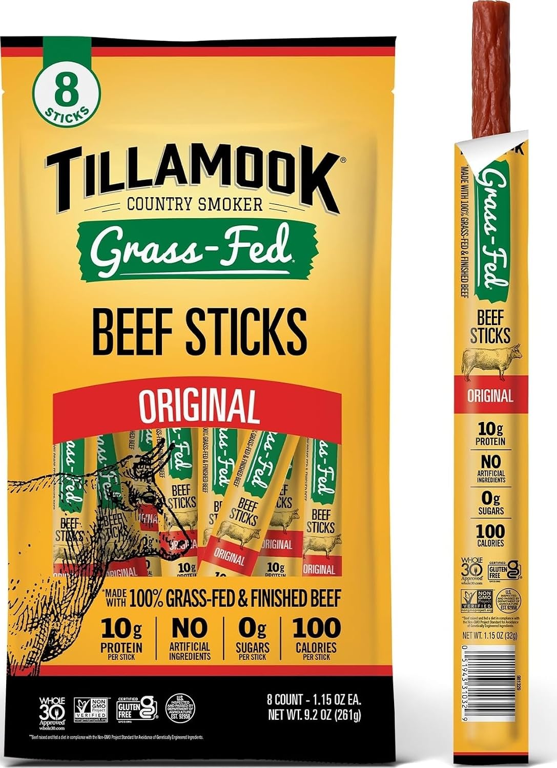Tillamook-Country-Smoker-1-Grass-Fed-Beef-Sticks,-Zero-Sugar,-Original,--1.15-Ounce,-8-Non-GMO-2196