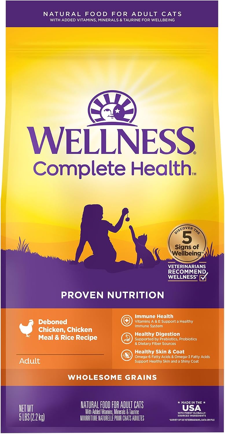 Wellness-Complete-Health-Adult-Dry-Cat-Food,-Natural,-Wholesome-Grains-Kibble,-Chicken-Recipe,-1569