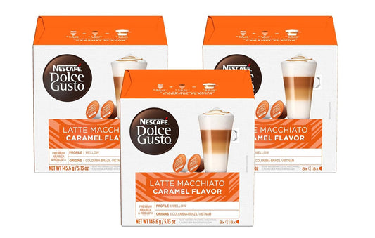 Nescafe-Dolce-Gusto-Cápsulas-de-café,-Caramel-Macchiato,-16-cápsulas,-paquete-32149