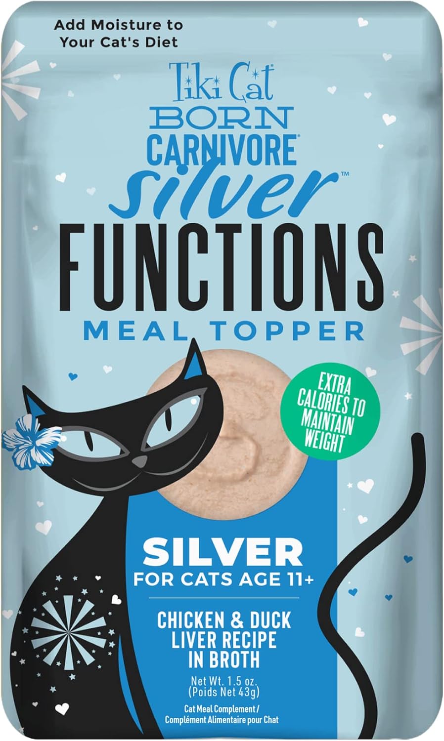 Tiki-Cat-Born-Carnivore-Functions-Silver,-Chicken-&-Duck-Liver-Recipe-Broth,-Protein-for1355