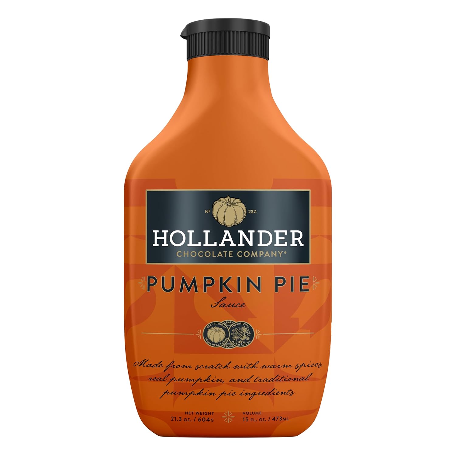 Hollander-Pumpkin-Pie-Sauce-15-FL-OZ-(Squeeze-Bottle)-|-Made-with-Pumpkin-GMO-Free,-1972