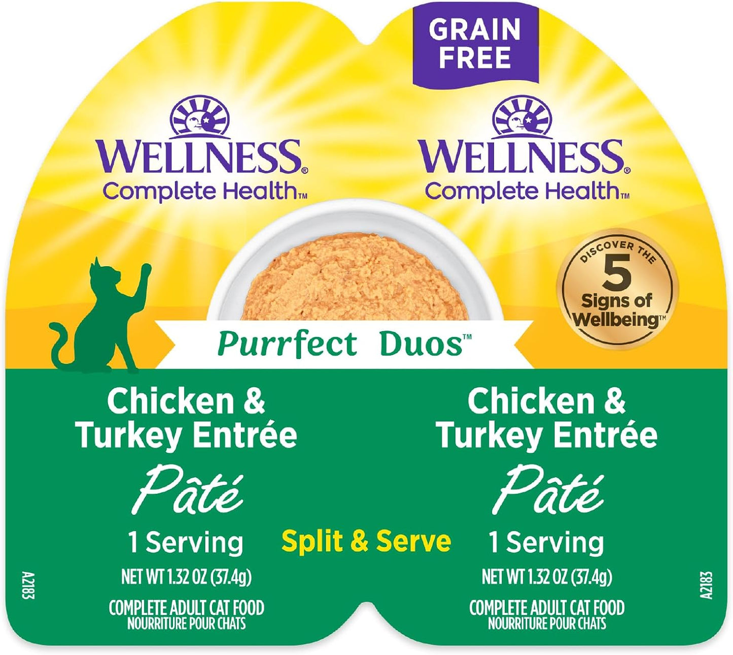 Wellness-Complete-Health-Purrfect-Duos,-Pate,-Adult-Wet-Cat-Food,-Natural,-Grain-Free,-Ounce,-Pack587