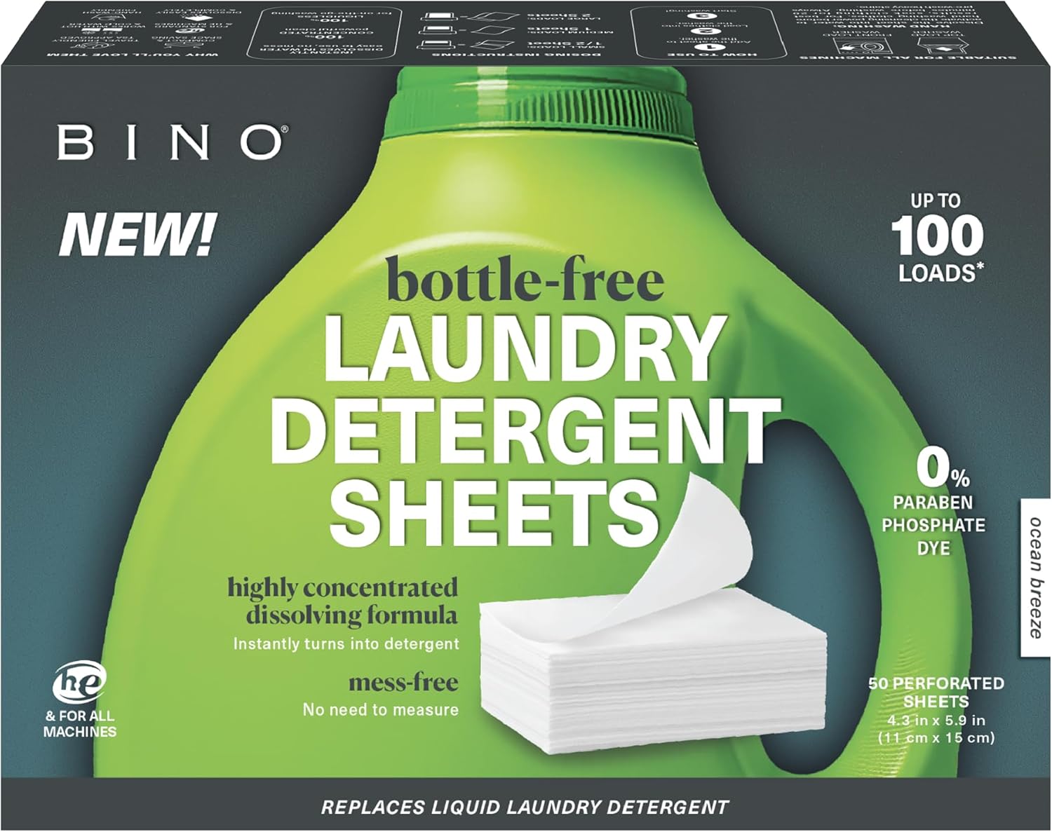 BINO-Earth-Breeze-Laundry-Detergent-Sheets---100-Loads-|-2275