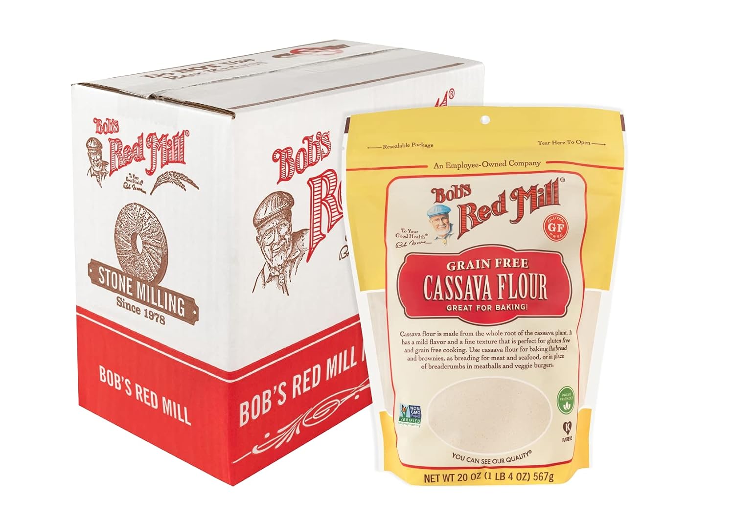Bob's-Red-Mill-Cassava-Flour,-20oz-(Pack-of-4)---Non-GMO,-292