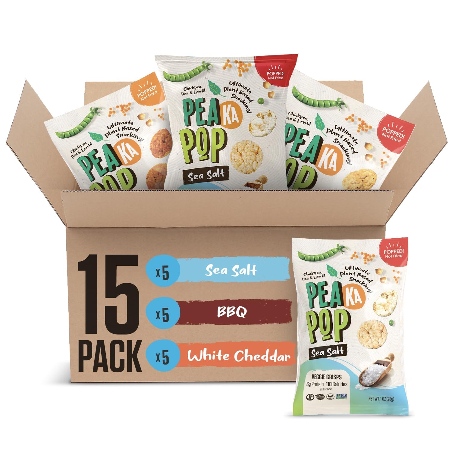 PeaKaPop-Veggie-Chips-Variety-Pack---Vegan,-Small-Size-1oz-Bags--(15-Pack)-|-snacks,-49