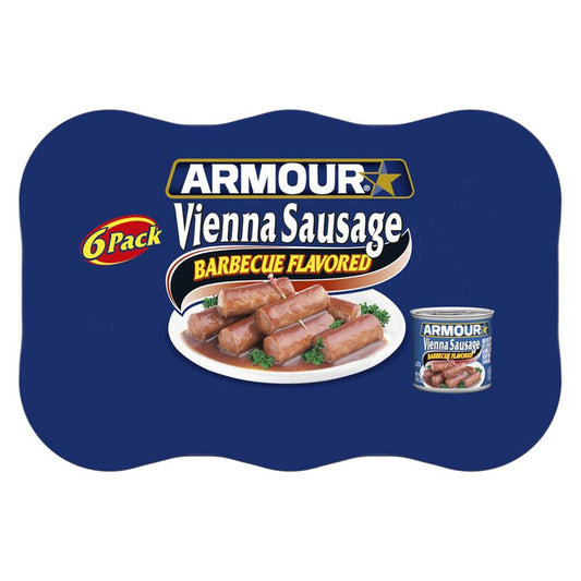 Armour-Star-Vienna-Sausage,-Barbecue-Flavored,-Canned-Sausage,-4.6-oz-(Pack-of-6)-769