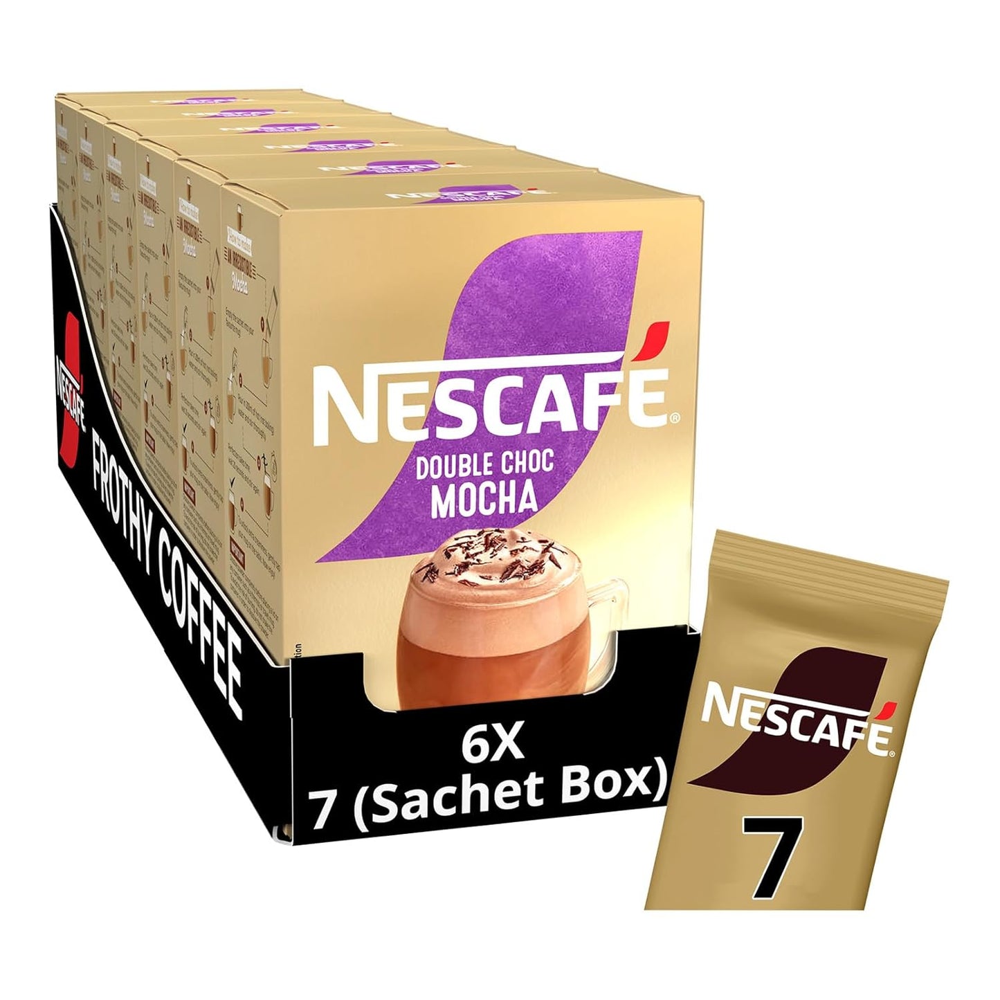 NESCAFÉ-MOCHA-Double-Choco-Instant-Coffee-Sachets-x7-(Pack-of-6,-Total-42-716