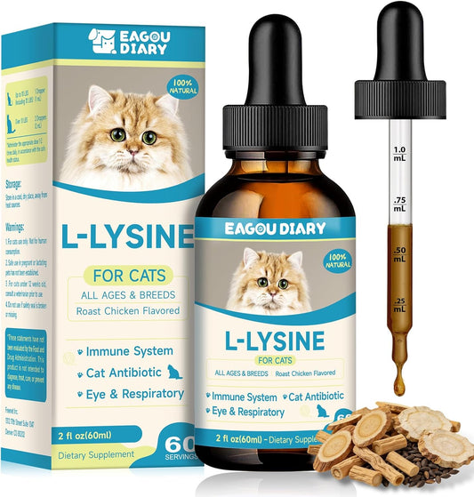 L-Lysine-for-Cats-Lysine,-Cat-Sneezing-Cold-Allergy-Relief-Immune-60ML-|-1546