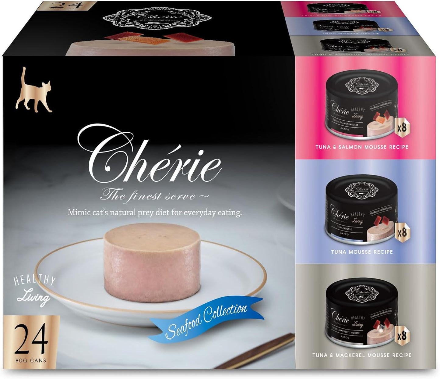 CHÉRIE-Healthy-Living-Series-Wet-Cat-Food-Seafood-Variety-Pack,-with-Tuna,-Mackerel-Silky276