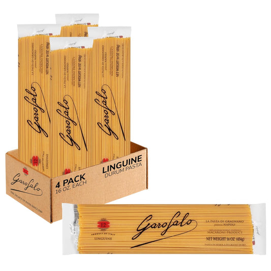 Garofalo---Premium-Durum-Wheat-Semolina-Linguine-Pasta,-Italian-Bronze-Drawn,-619