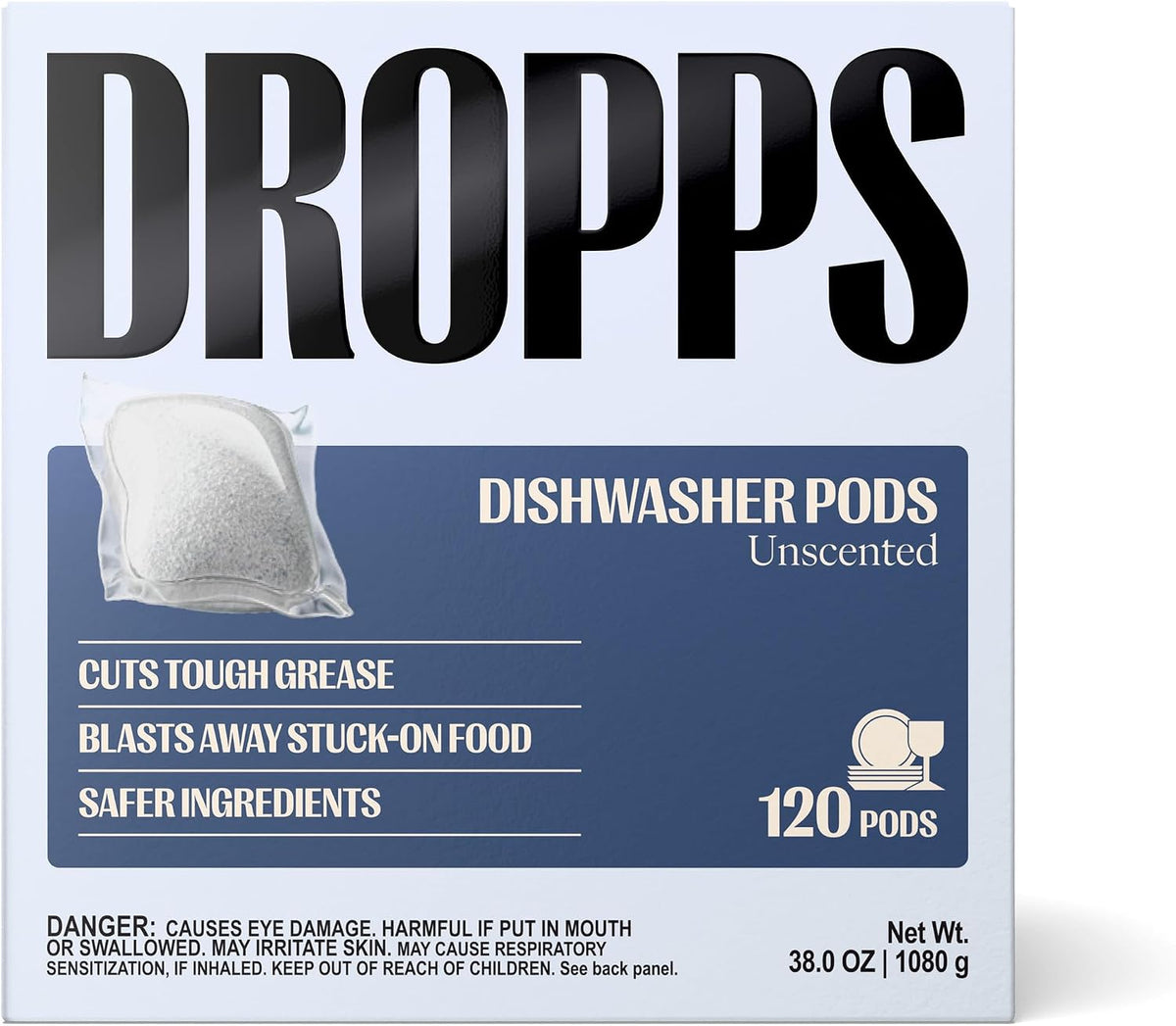 Dropps-UltraWash-Dishwasher-Detergent-Pods,-Unscented-(120-Ct)---Free-&-Clear-275