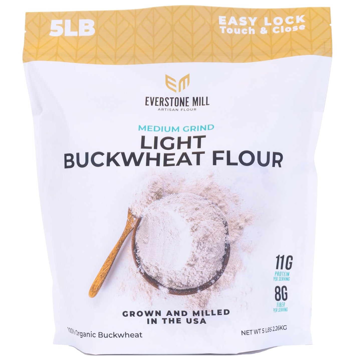 Buckwheat-Flour-|-5-LBS-|-Premium-Quality-Organic-|-Light/White-|-Grind---987