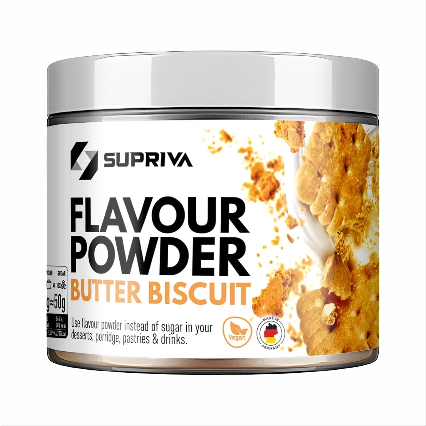 SUPRIVA-Flavor-Powder-–-Only-46115-kcal/Serving,-Sugar-Free-Sweetener,-High-in-Fiber,-Flavor,-Control,-491