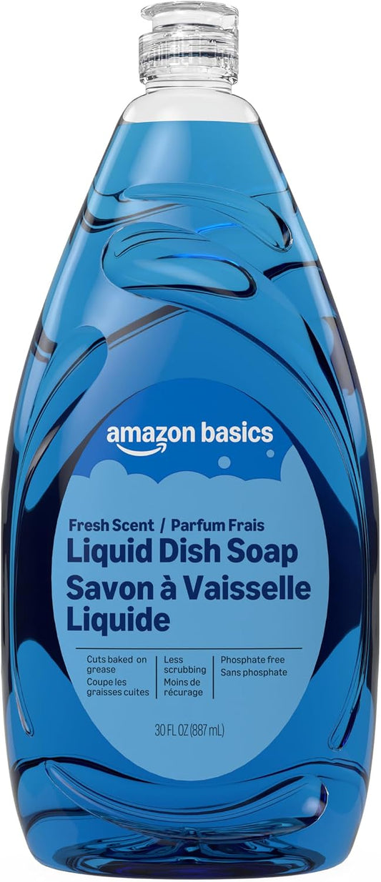 Amazon-Basics-Liquid-Dish-Soap,-Fresh-Scent,-Grease-cutting-Formula,-30-Fl-Oz,-362