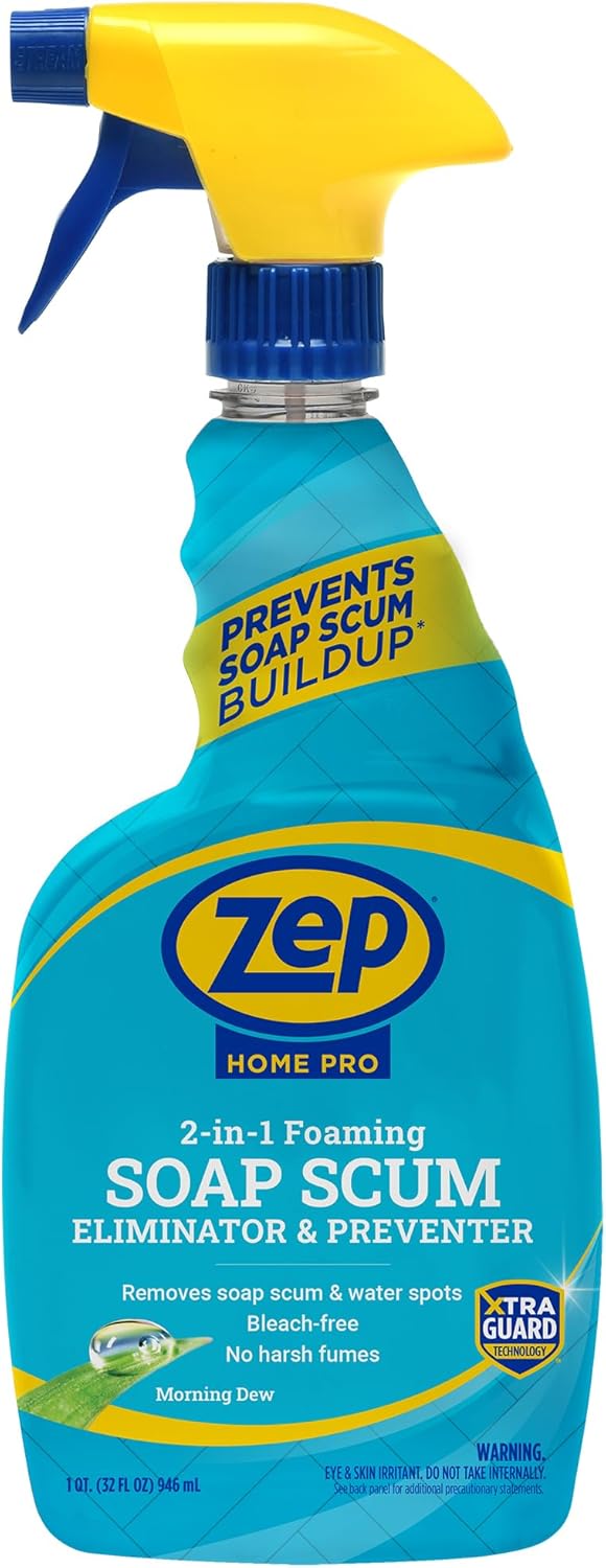 Zep-Home-Pro-2-in-1-Foaming-Soap-Scum-Eliminator-and-Preventer,-Morning-Dew-Scent,-R54006-32-Fl-1518
