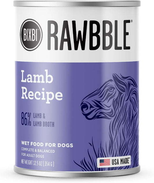 BIXBI-Rawbble-Grain-Free-Canned-Wet-Dog-Food,-Lamb-Recipe,-12.5-oz.-Cans-(Pack-1002