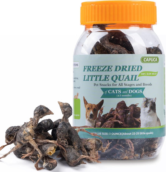 Freeze-Dried-Quail-Cats-&-Dogs-Treats---Single-Ingredient-Pet-Snacks,-High-Protein-Training-1310