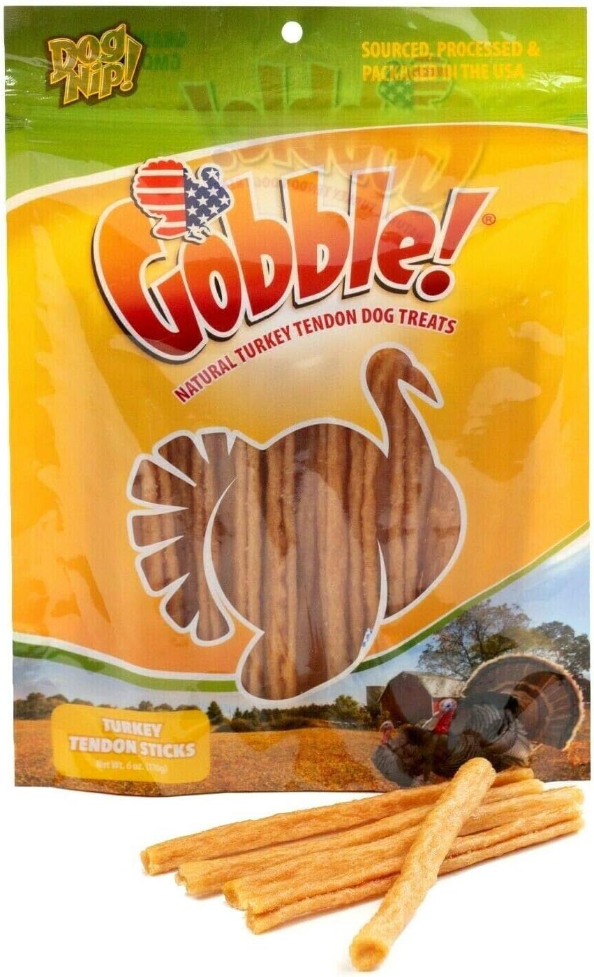 Gobble!-6-Inch-Turkey-Tendon-Sticks-for-Dogs,-Made-in-USA,-6-(170g)-2169