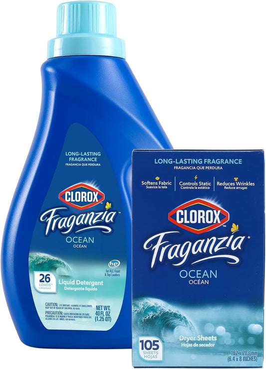 Clorox-Fraganzia-Laundry-Care-Bundle:-Ocean-Scent-Liquid-Detergent,-40-453
