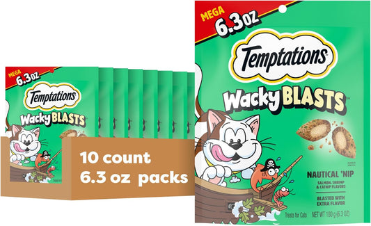 Temptations-Wacky-Blasts-Cat-Treats,-Nautical-‘Nip-Flavor,-6.3-oz.-Pouch-(Pack-of-10)-195