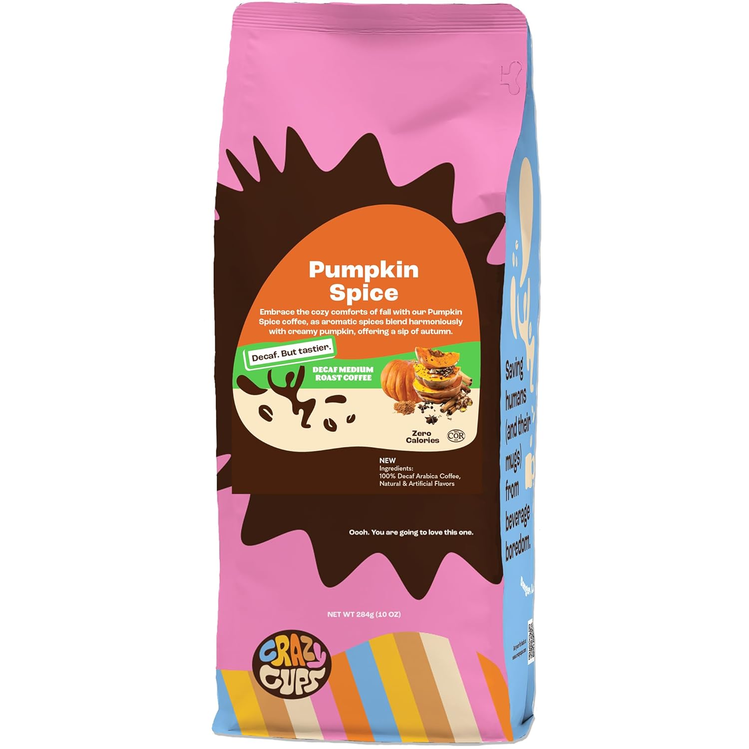 Crazy-Cups-Café-molido-con-sabor-descafeinado,-café-descafeinado-con-especias-calabaza,2738