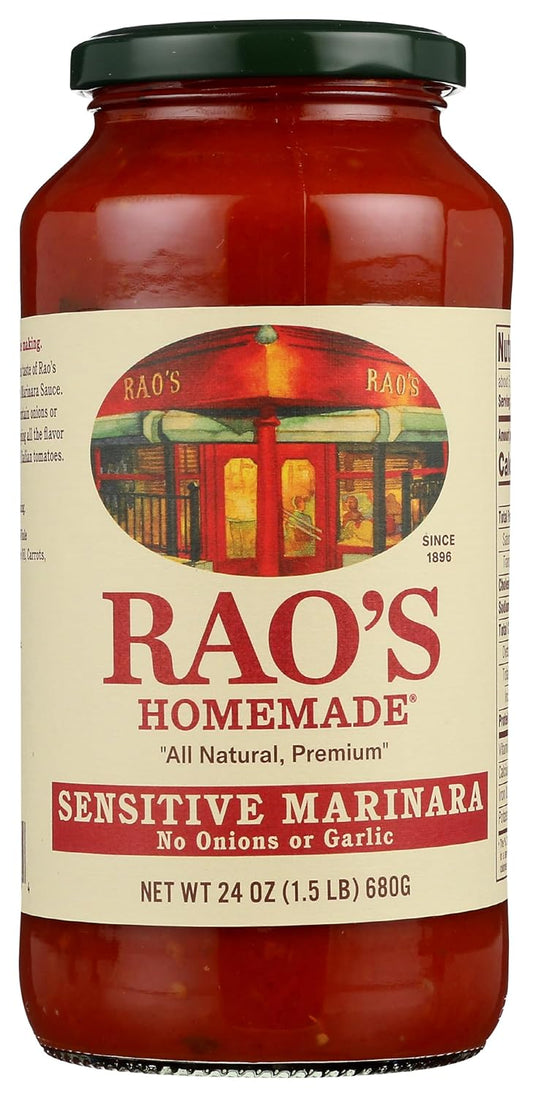 Rao's-Homemade-Tomato-Sauce,-Sensitive-Formula,-24-oz,-Pasta-Sauce,-Carb-Conscious,-2022
