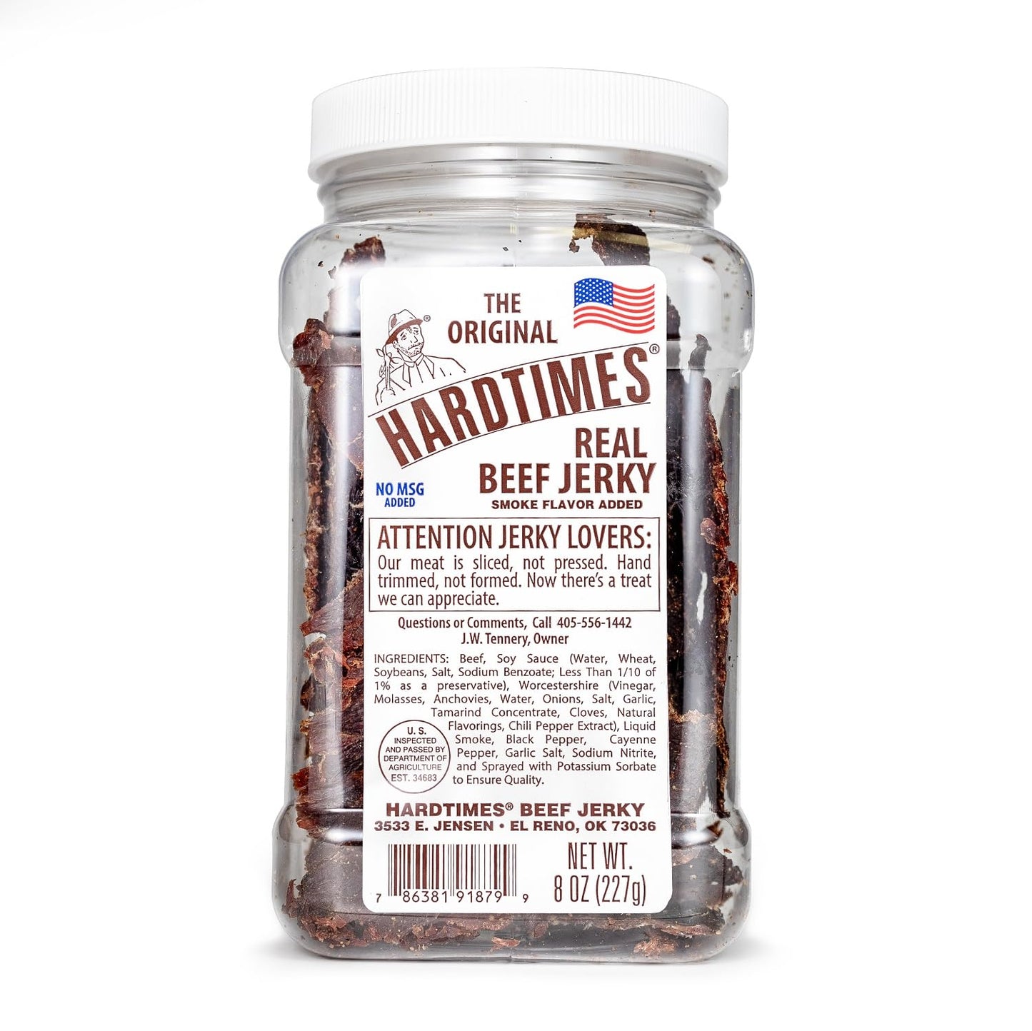 Hardtimes-Original-Beef-Jerky,-Premium-Handcrafted,-High-Protein,-8-oz-Jar--|-Tender-handcrafted-jerky-1197