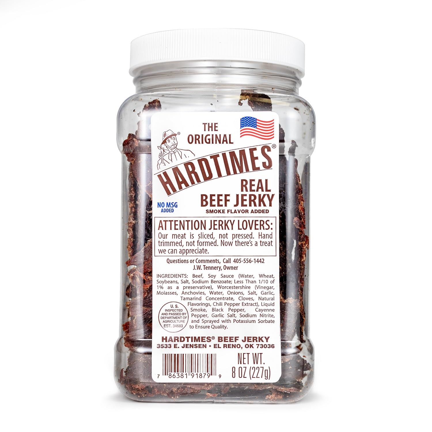 Hardtimes-Original-Beef-Jerky,-Premium-Handcrafted,-High-Protein,-8-oz-Jar--|-Tender-handcrafted-jerky-1197