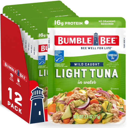Bumble-Bee-Chunk-Light-Tuna-in-Water,-2.5-oz-Pouches-(Pack-of-12)-785