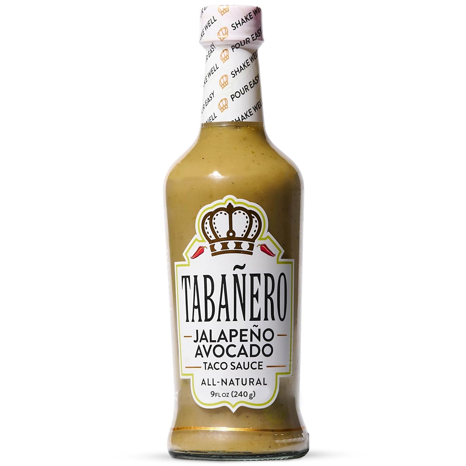 Tabanero-Jalapeño-Avocado-Taco-Sauce,-9oz-Bottle,-Creamy-Green-Chili-Sauce-with-426