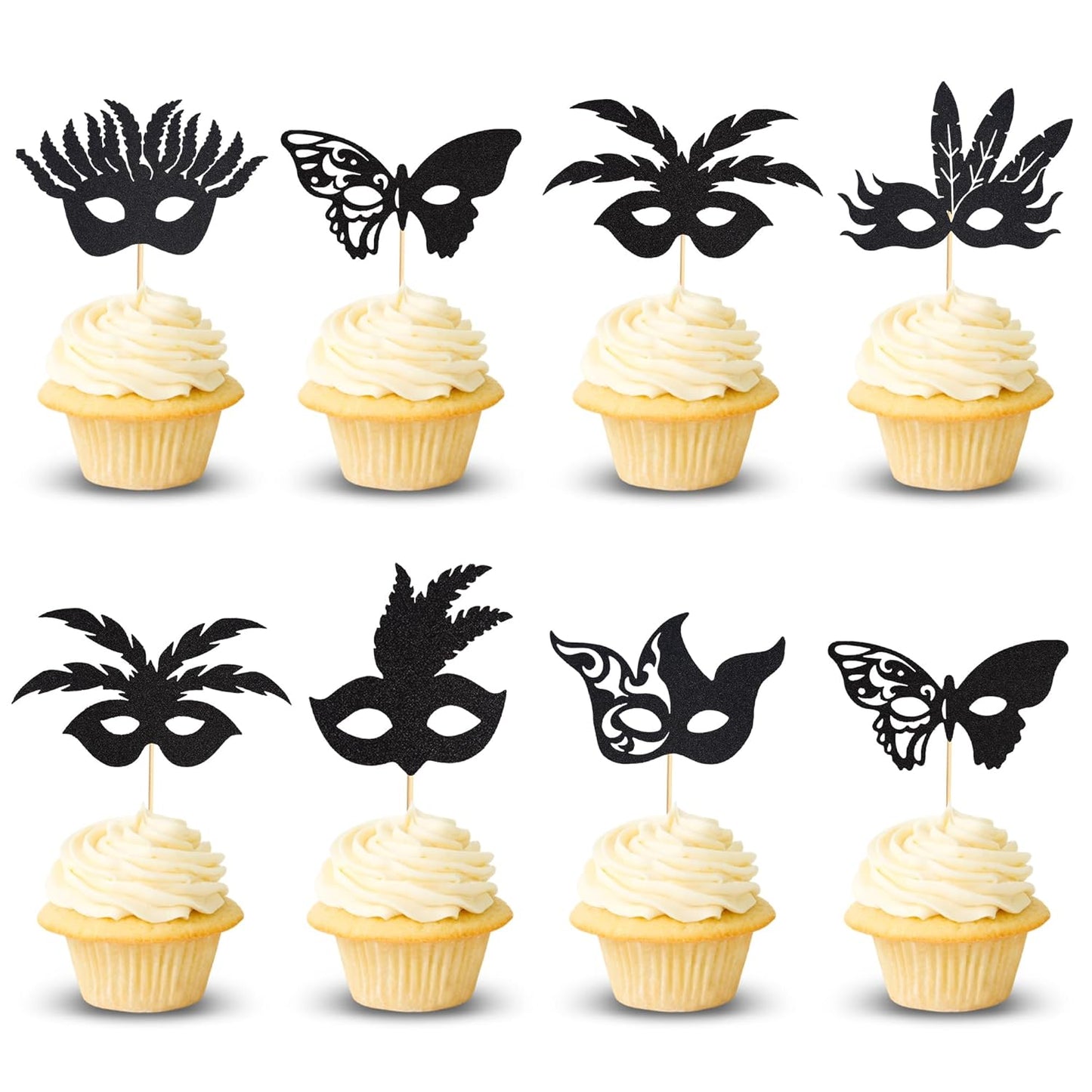 Arthsdite-24Pcs-Masquerade-Masks-Cupcake-Toppers-Bachelorette-Party-Mask-Cupcake-Food-Fruit-Masquerade-Gras-542