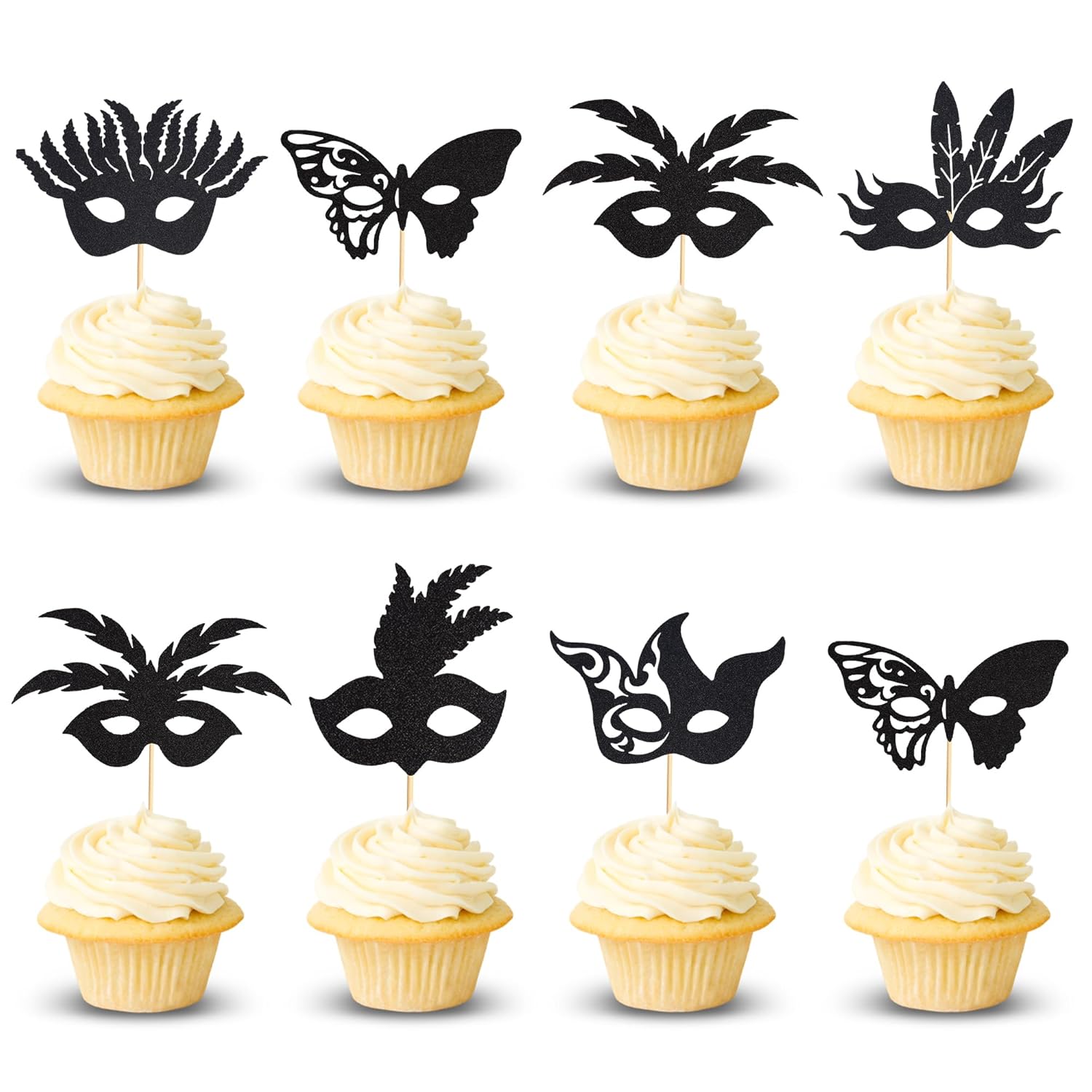 Arthsdite-24Pcs-Masquerade-Masks-Cupcake-Toppers-Bachelorette-Party-Mask-Cupcake-Food-Fruit-Masquerade-Gras-542