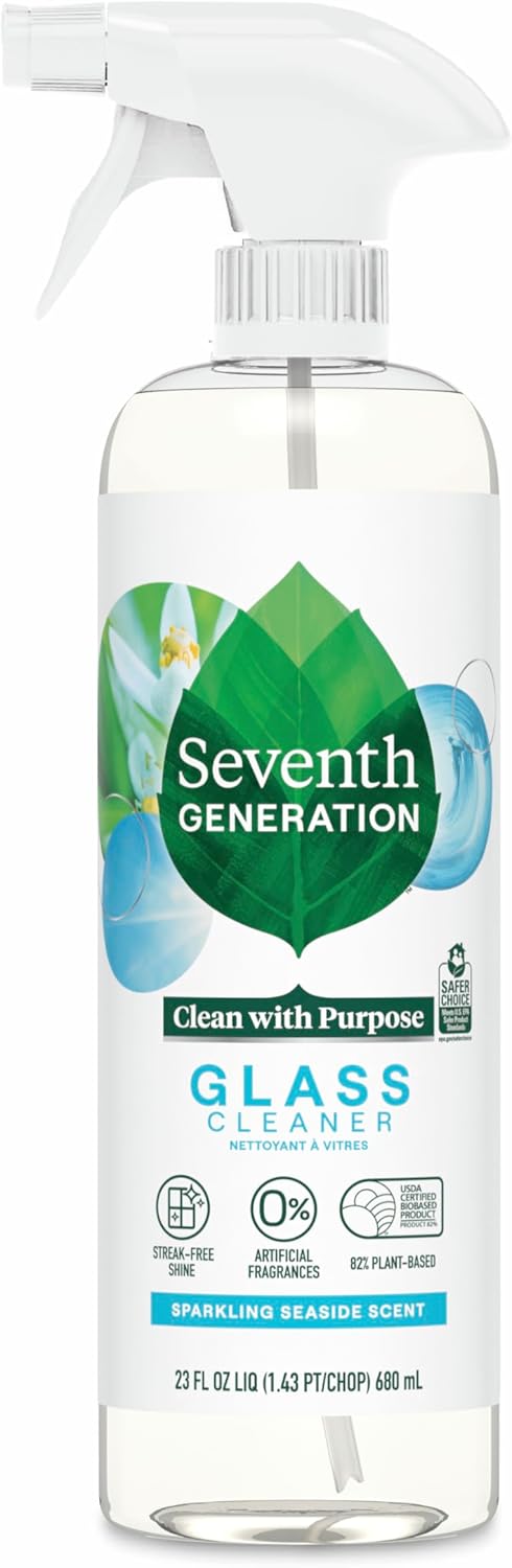 Seventh-Generation-Glass-Cleaner,-Sparkling-Sea-Scent,-Streak-Free-Shine,-23-2755