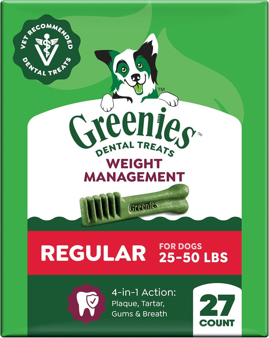 Greenies-Veterinarian-Recommended-Adult-Natural-Dental-Dog-Treats-Regular-Size,-Weight-Management-Dental-2434