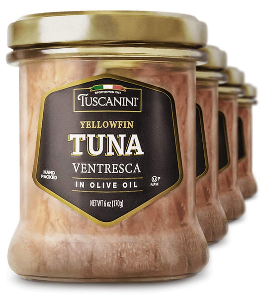 Tuscanini-Real-Italian-Yellowfin-Ventresca-Tuna-in-Pure-Olive-Oil-6oz-(4-Pack),-438