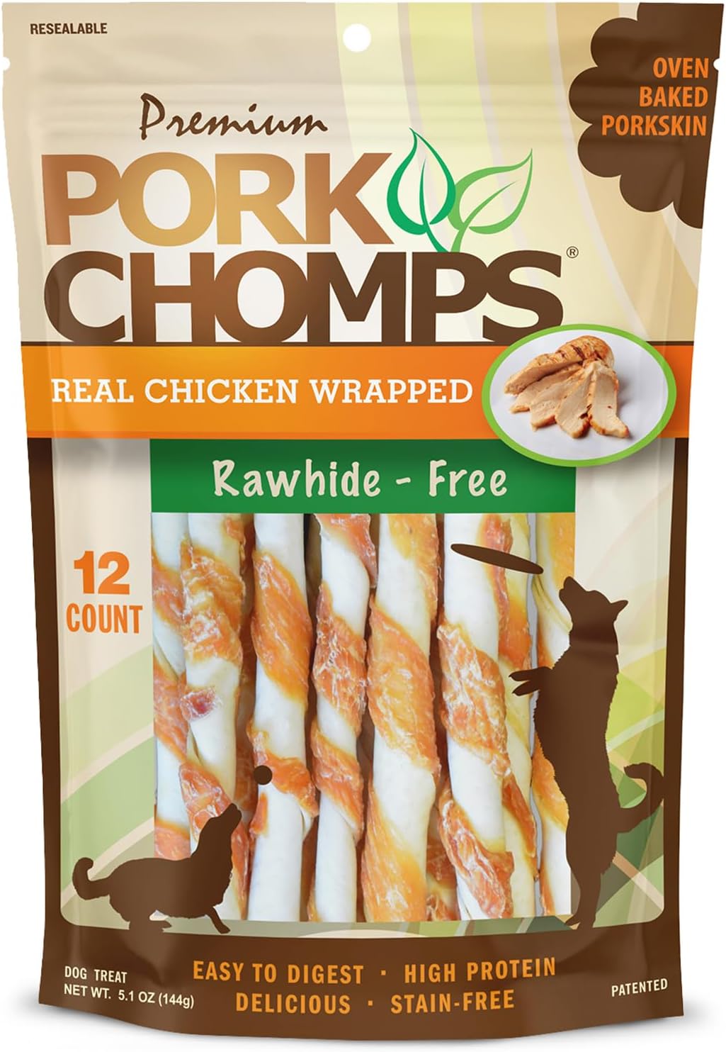 Pork-Chomps-Baked-Pork-Skin-Dog-Chews,-5-Inch-Mini-Twists,-Count-2779