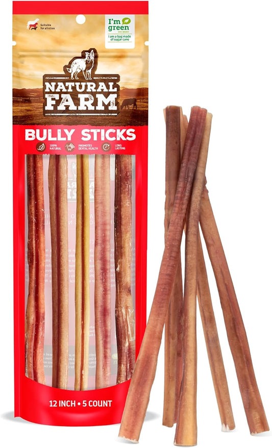 Natural-Farm-Bully-Sticks,-Odor-Free-(12-Inch,-5-Count),-8.8-Oz.-Bag,-2012