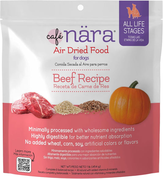 Café-Nara-Air-Dried-Dog-Food,-Beef-Recipe,-Complete-Meal,-Food-Topper,-or-203