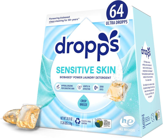 Dropps-Sensitive-Skin-Laundry-Detergent-Pods,-Crisp-Breeze-(64-Count)-3322