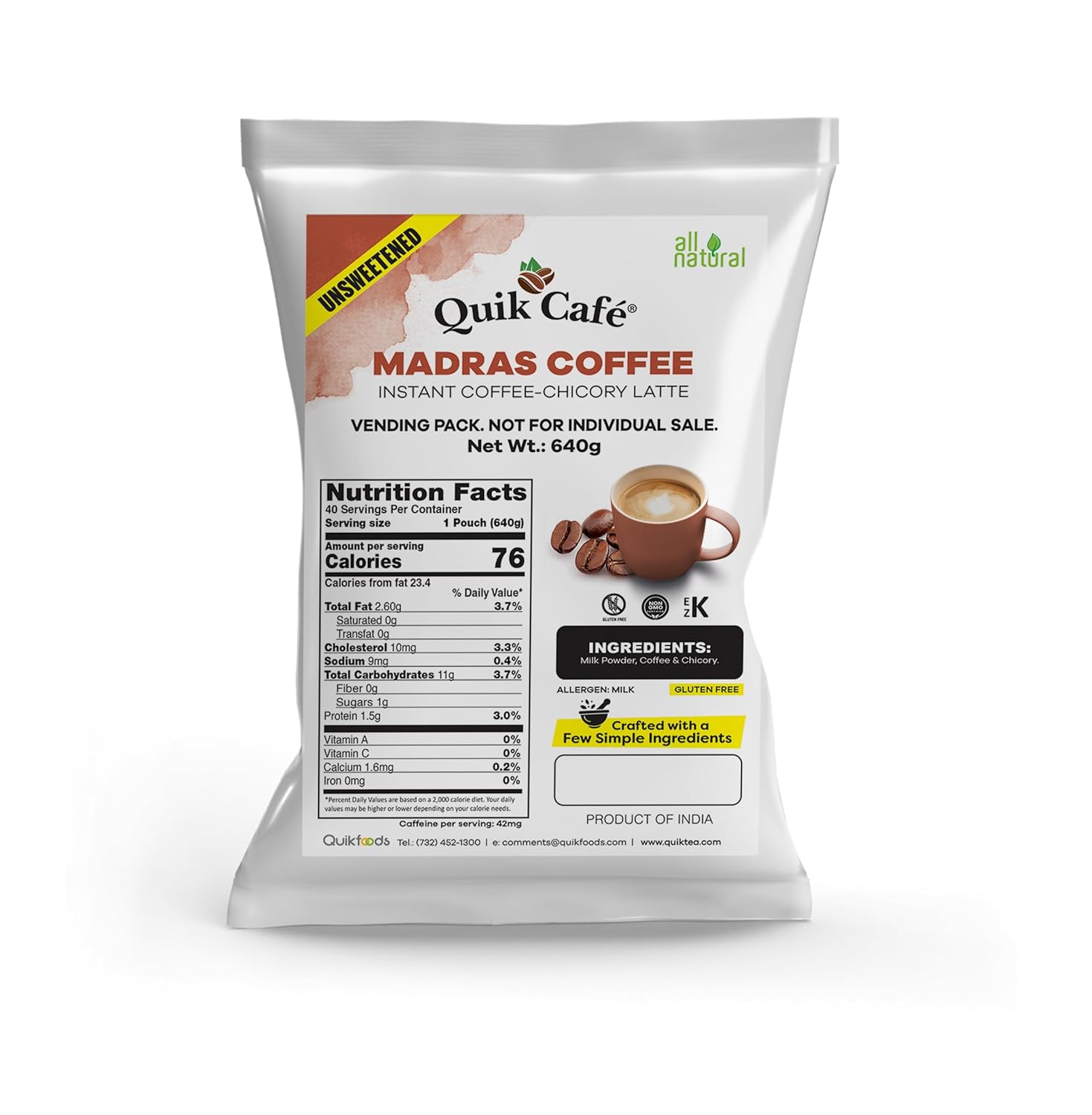 QuikCafé-Instant-Unsweetened-Madras-Coffee-Latte-Premix---Rich-Aroma-of-Coffee-and-93
